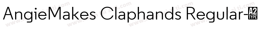 AngieMakes Claphands Regular字体转换